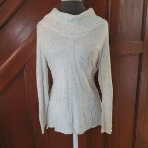 Calvin Klein Light Gray Speckled Cowl Neck Sweater L